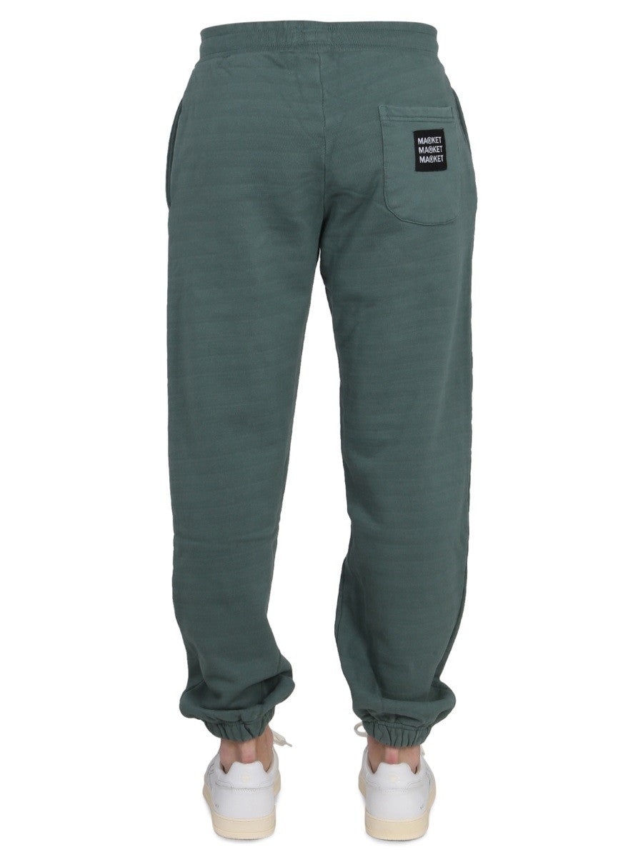 MARKET PANTS WITH APPLIED LOGO