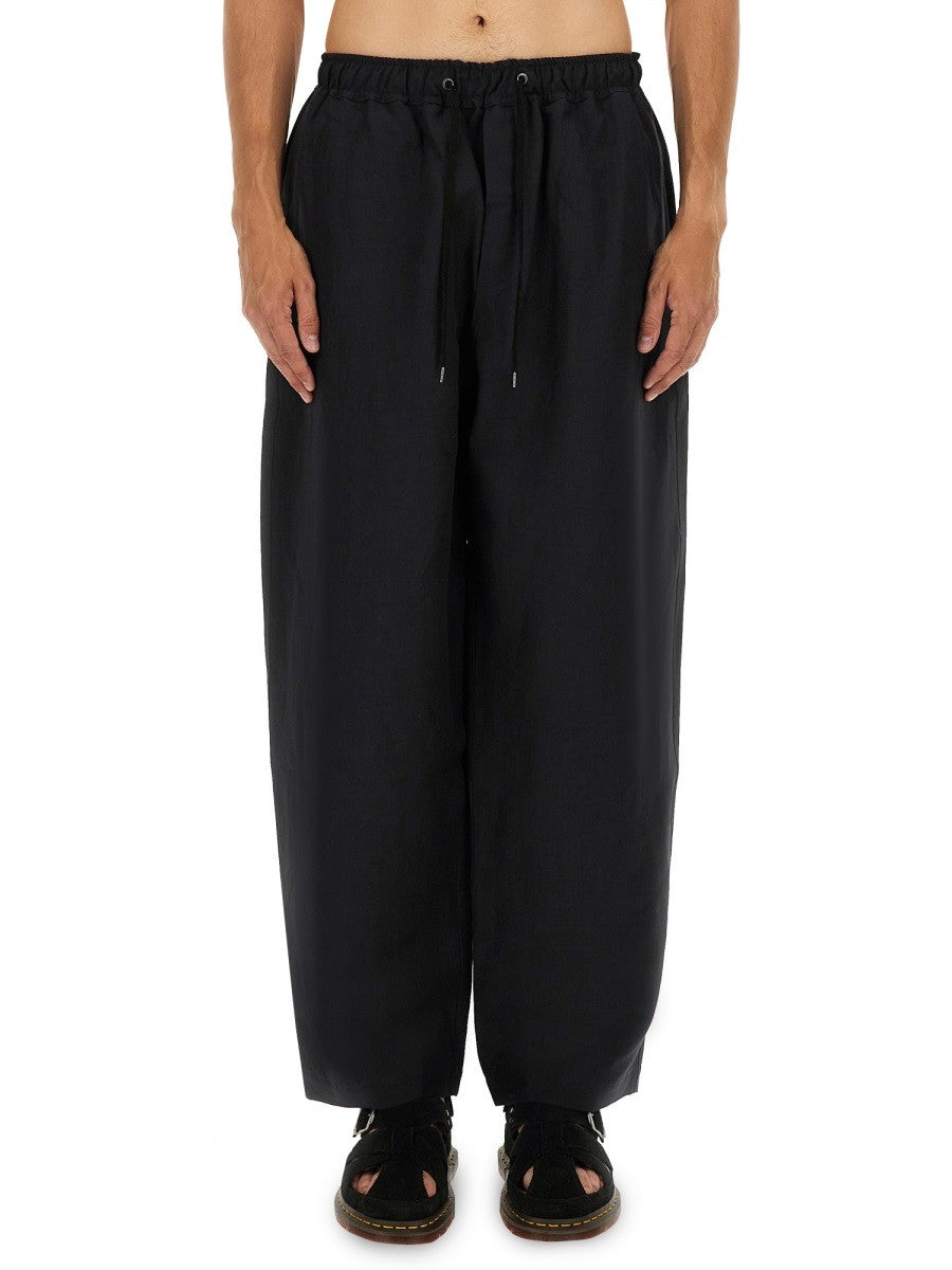 STUDIO NICHOLSON PANTS WITH ELASTIC WAISTBAND