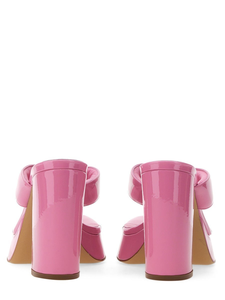 GIA BORGHINI PATENT SANDAL.