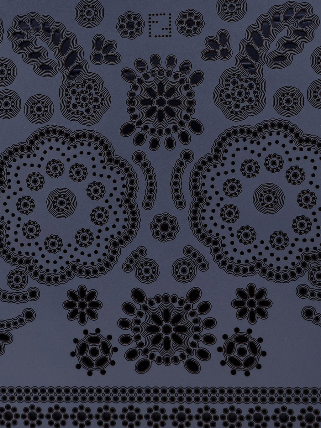 Fendi Peekaboo ISeeU Small leather shoulder bag with laser-cut Coral Bandana motif