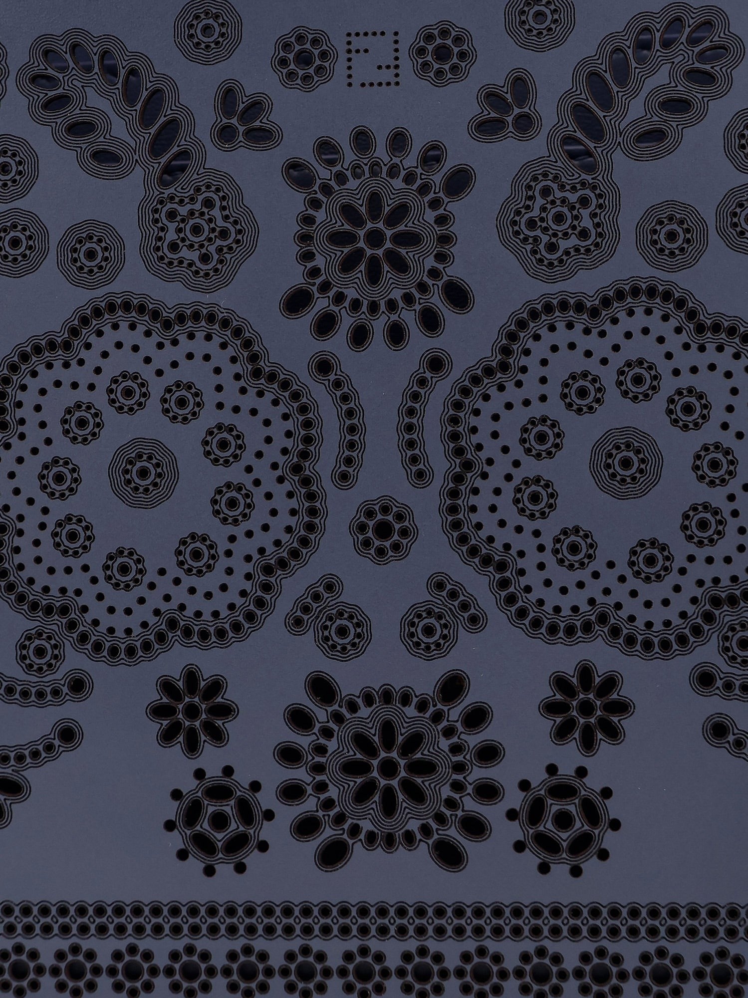 Fendi Peekaboo ISeeU Small leather shoulder bag with laser-cut Coral Bandana motif