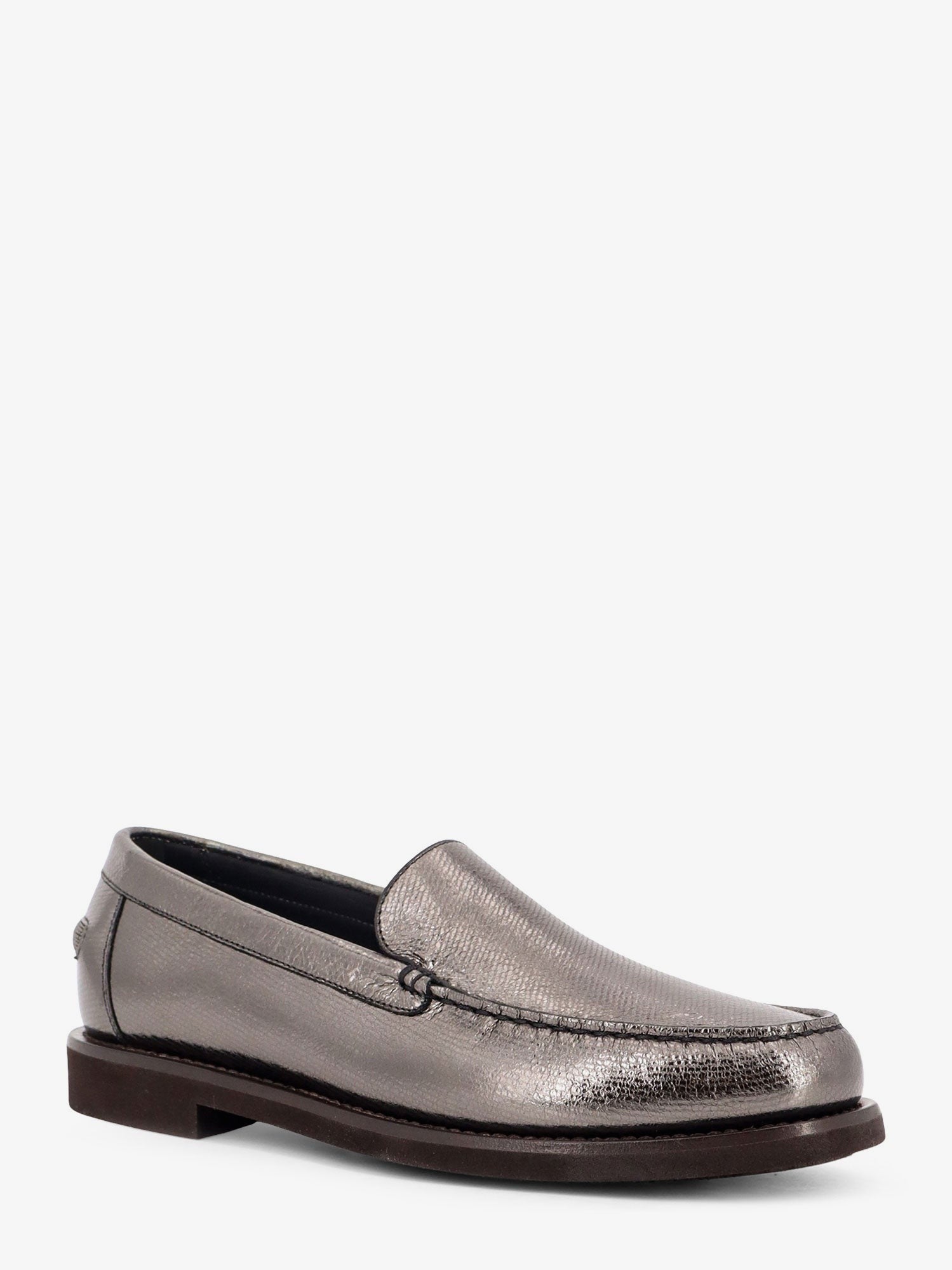 Brunello Cucinelli Penny laminated leather loafer