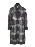 Gran Sasso Jacquard BouclÃ© Coat in Gray with Maxi Zip
