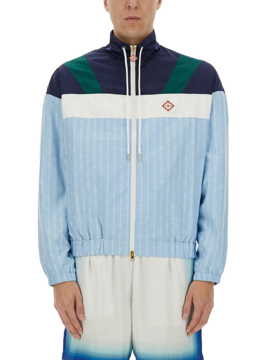 CASABLANCA "PINSTRIPE LAUREL" TRACK JACKET