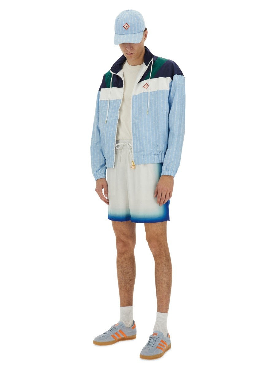 CASABLANCA "PINSTRIPE LAUREL" TRACK JACKET