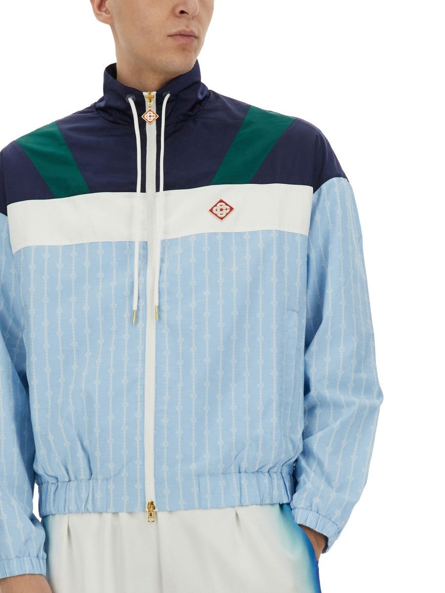 CASABLANCA "PINSTRIPE LAUREL" TRACK JACKET