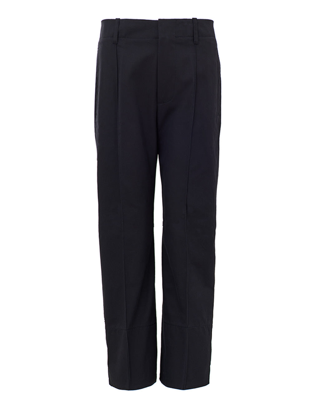 Bottega Veneta Navy Blue Twill High-Waist Tailored Trousers – Siebentaschen
