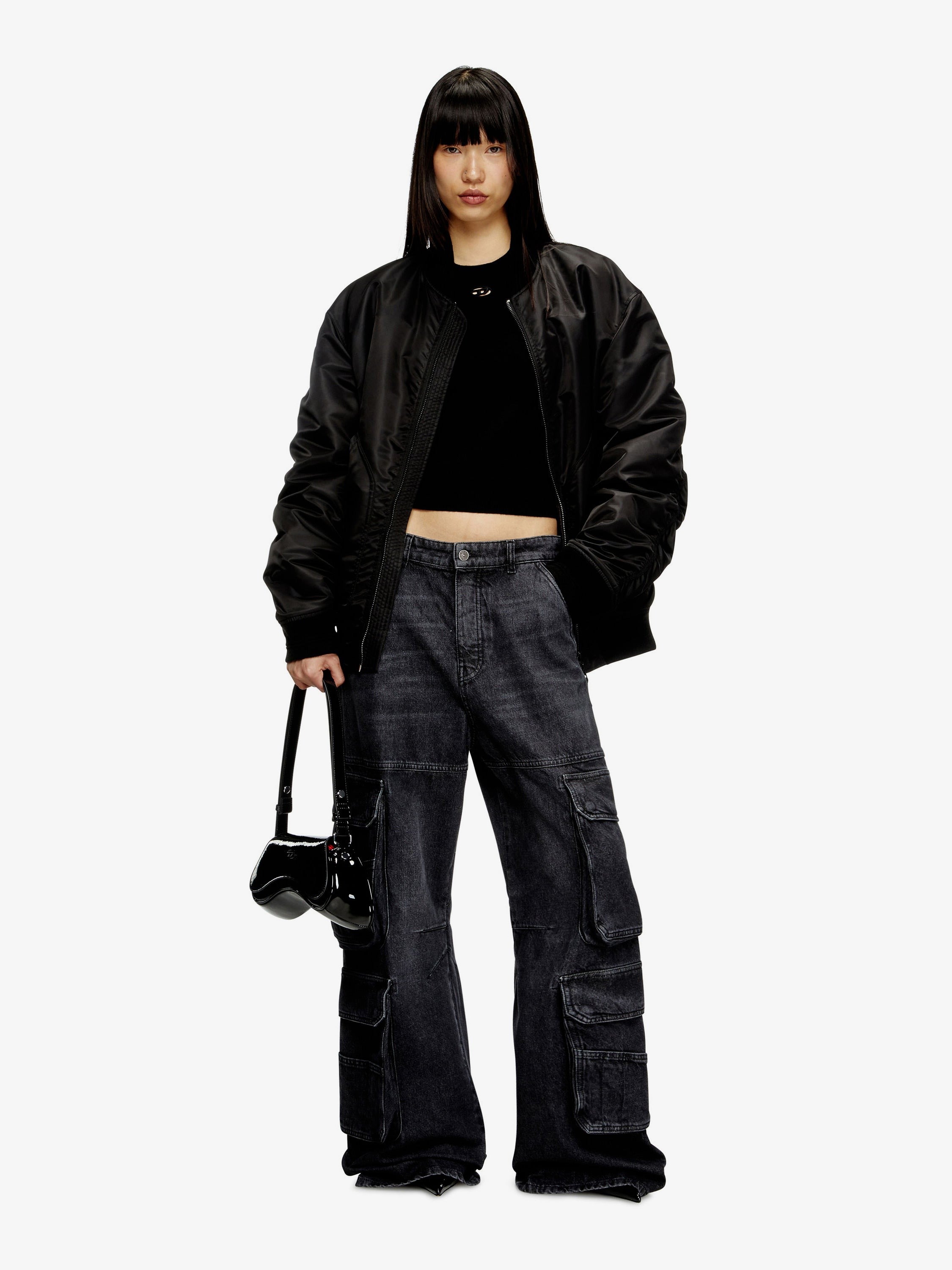 Diesel Play Crossbody patent fabric bag