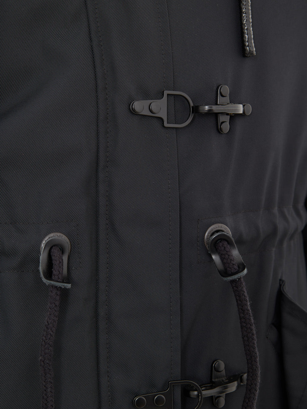 Moose Knuckles Blue Parka Jacket with Drawstring