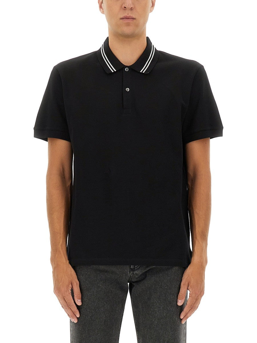 Alexander Mcqueen POLO SHIRT WITH LOGO ON THE COLLAR
