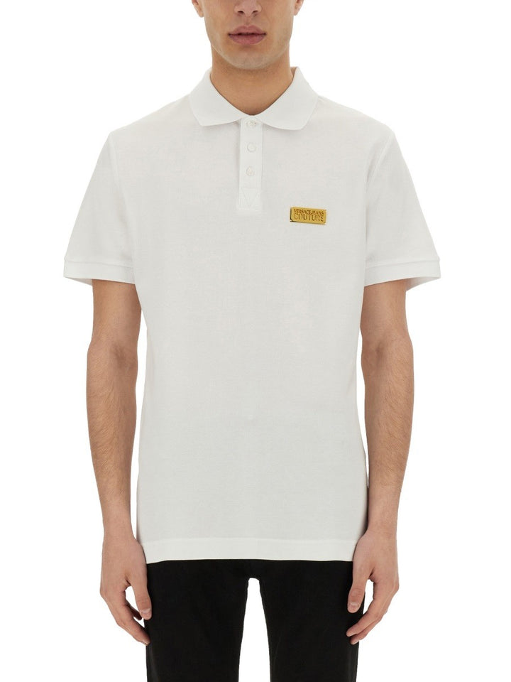 Versace Jeans Couture POLO SHIRT WITH LOGO PLAQUE