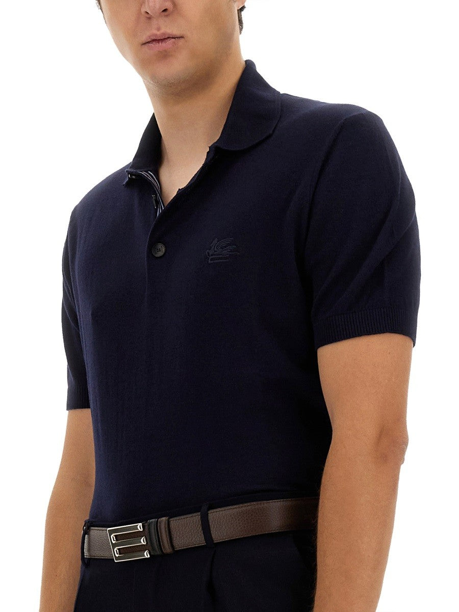 Etro POLO SHIRT WITH PEGASUS EMBROIDERY