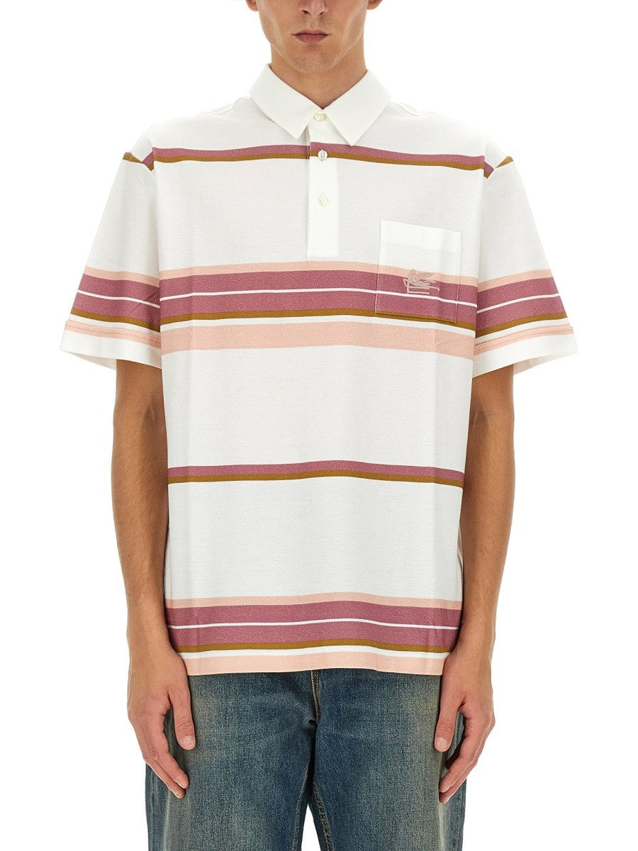 Etro POLO SHIRT WITH PEGASUS EMBROIDERY