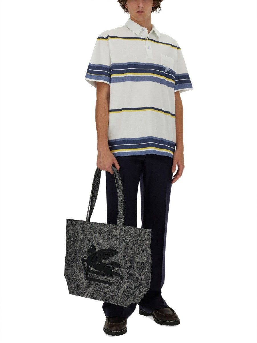 Etro POLO SHIRT WITH PEGASUS EMBROIDERY
