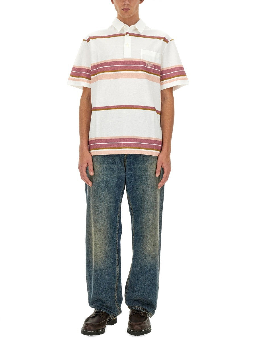 Etro POLO SHIRT WITH PEGASUS EMBROIDERY