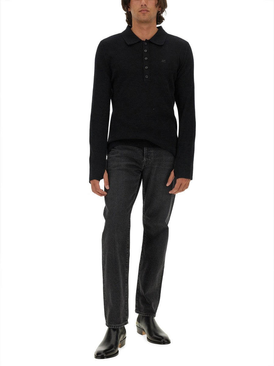 COURREGES POLO WITH LOGO