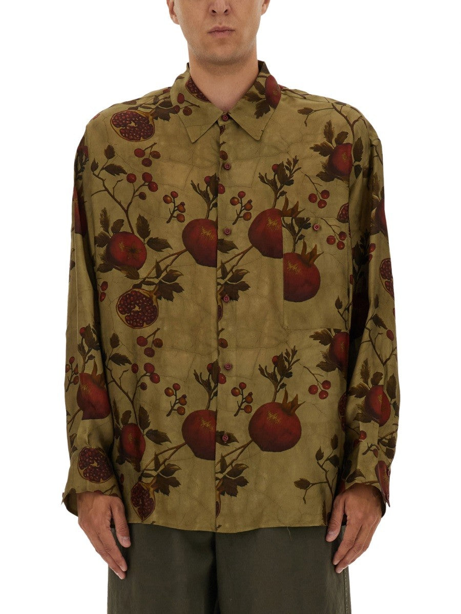 UMA WANG POMEGRANATE PRINT SHIRT