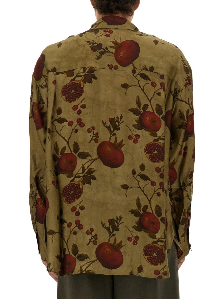UMA WANG POMEGRANATE PRINT SHIRT