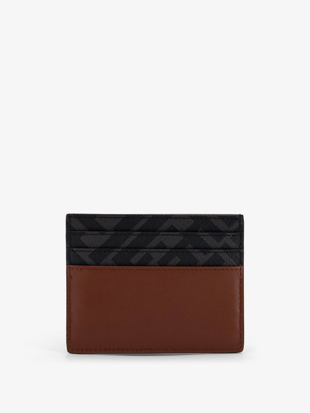 Fendi Leather and FF fabric card holder