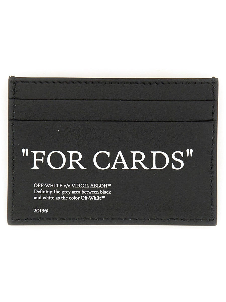 Off-white "QUOTA" CARD HOLDER