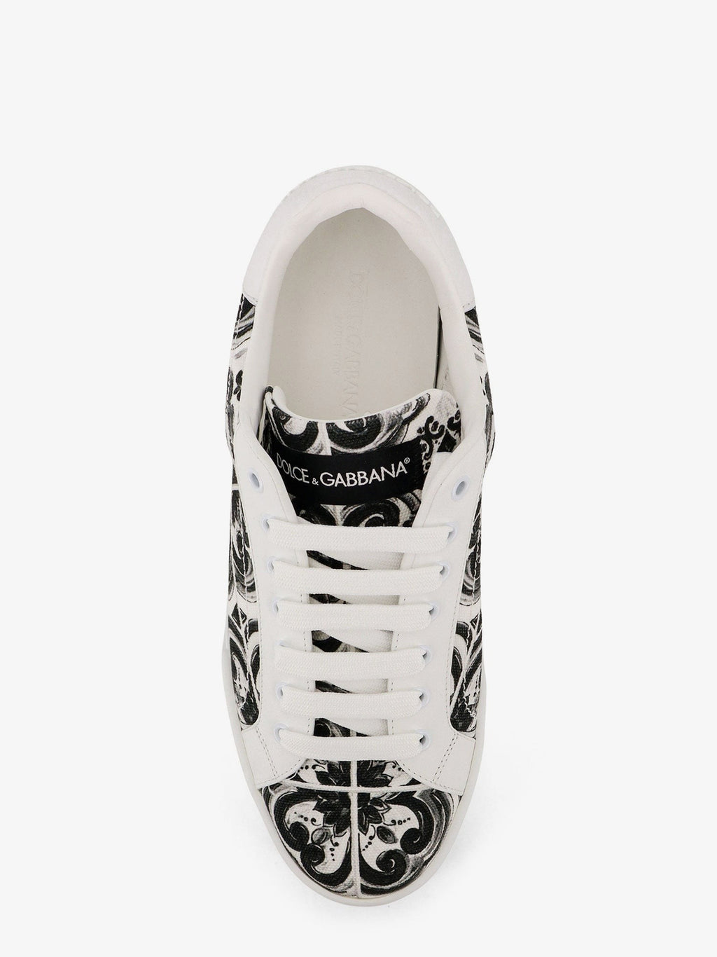 Dolce & Gabbana Portofino canvas sneakers with Maiolica print
