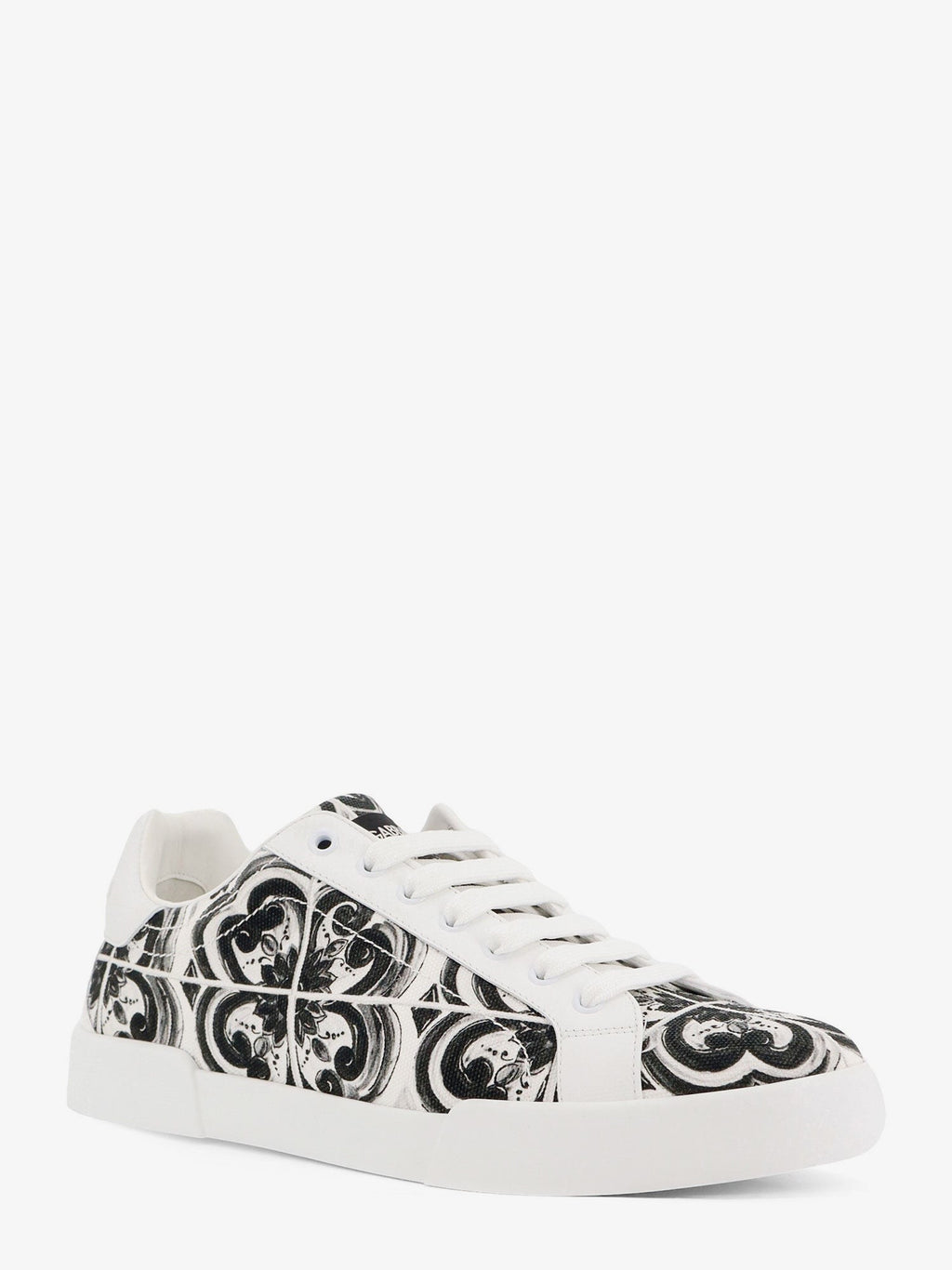 Dolce & Gabbana Portofino canvas sneakers with Maiolica print