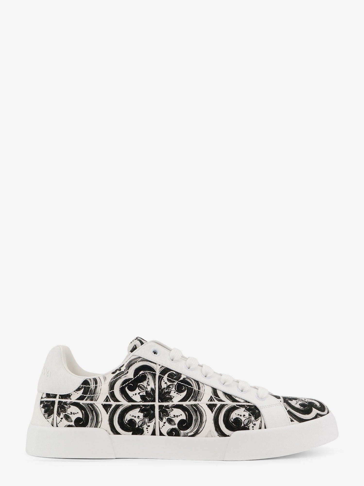 Dolce & Gabbana Portofino canvas sneakers with Maiolica print