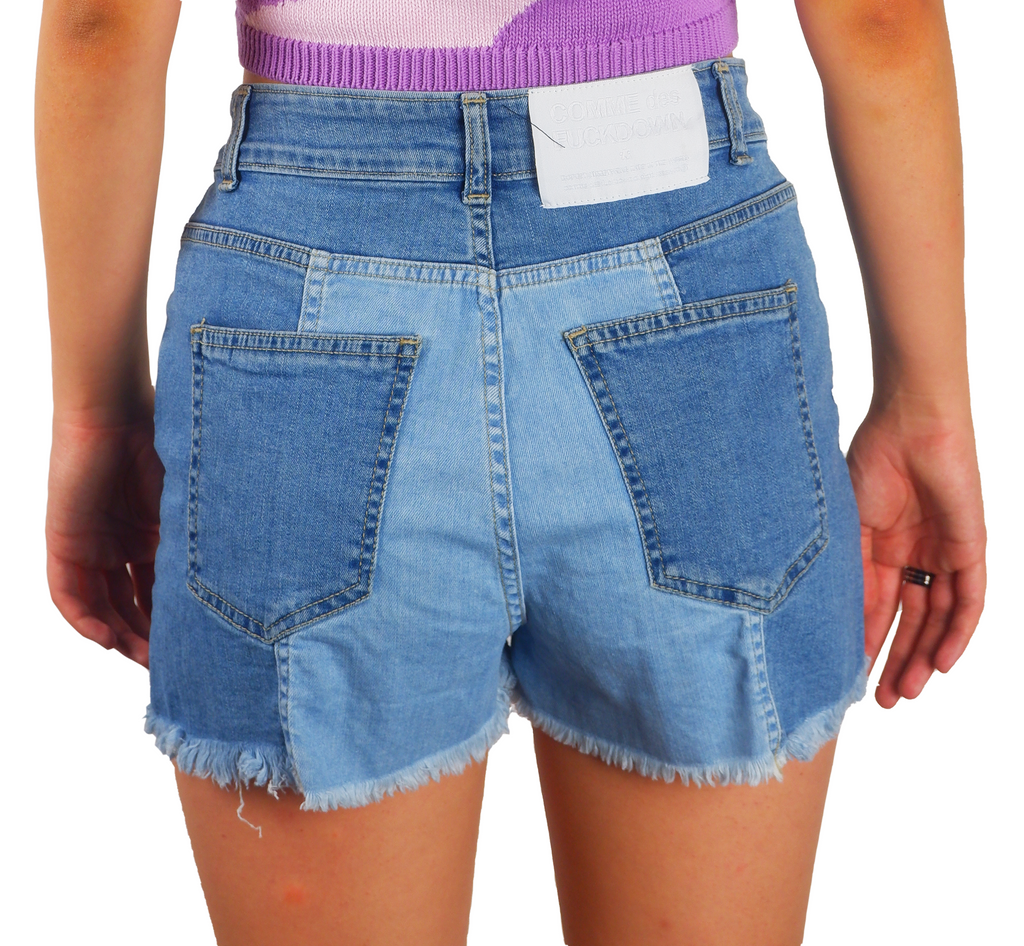 Comme Des Fuckdown Woman Blue shorts