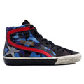 Golden Goose High Top Sneakers In Calfskin With Multicolored