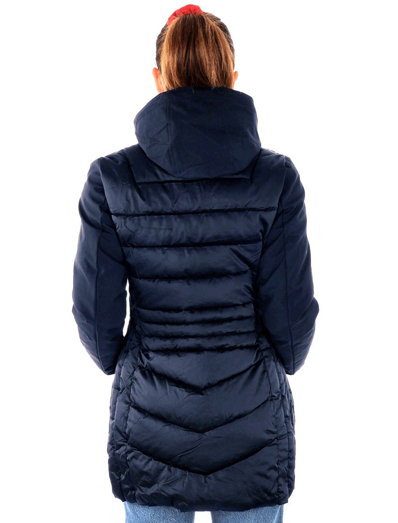 YES ZEE WOMEN'S BLUE QUILTED COAT JACKET