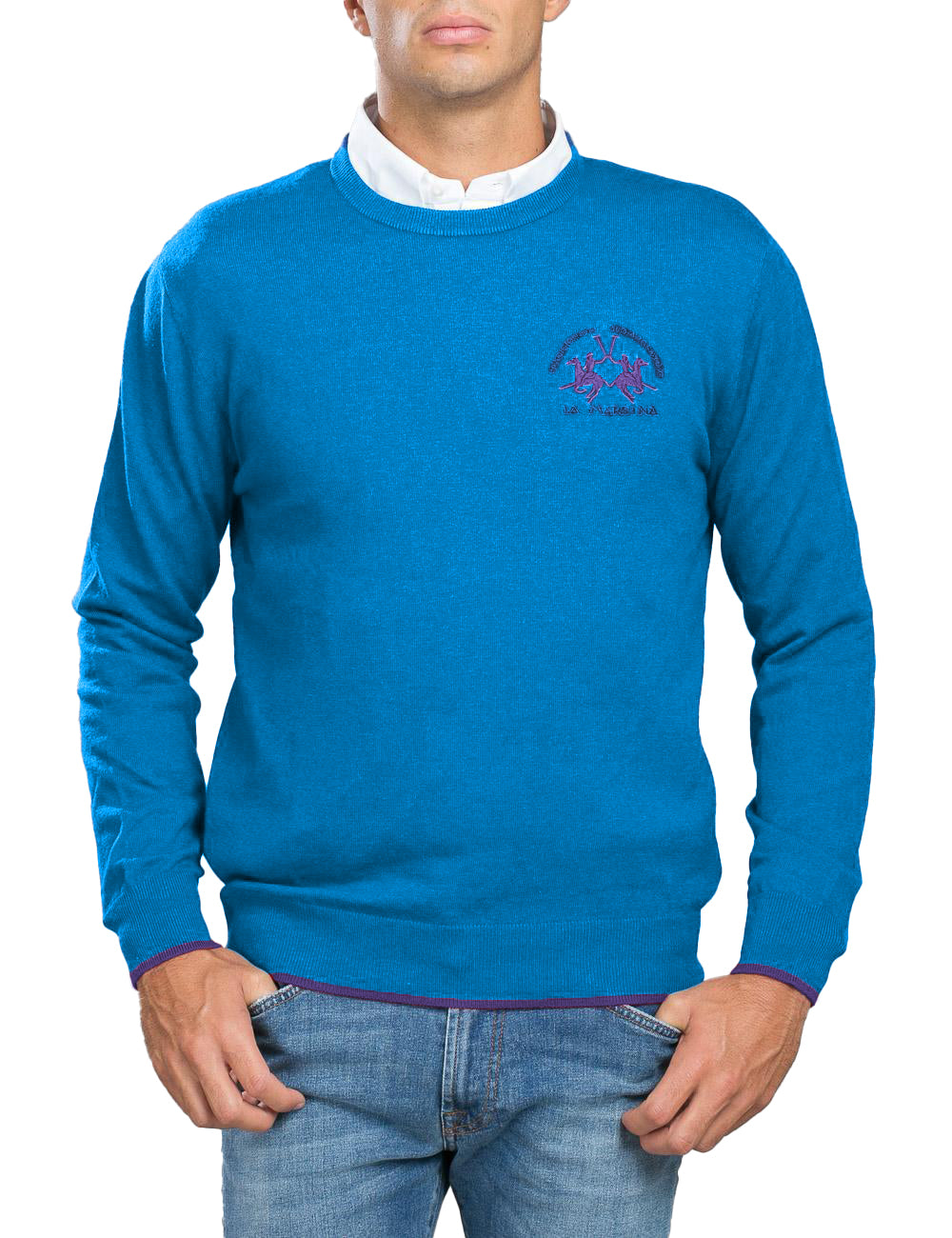 La Martina Man Light Blue Sweaters
