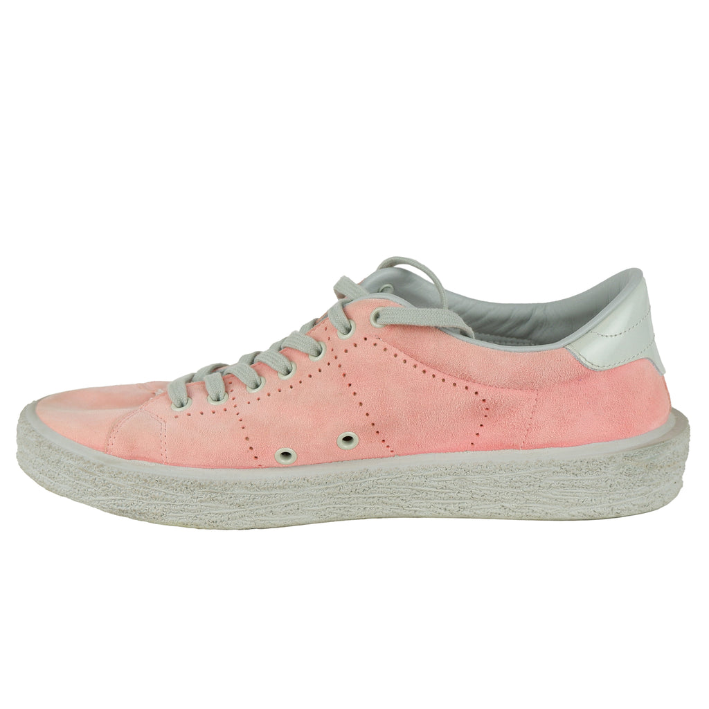 Golden Goose Low Sneakers In Pink Suede Calfskin, Heel — view 2