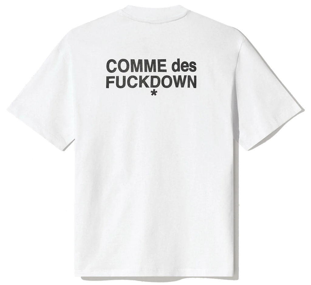 Comme Des Fuckdown Woman White T-shirt & Top