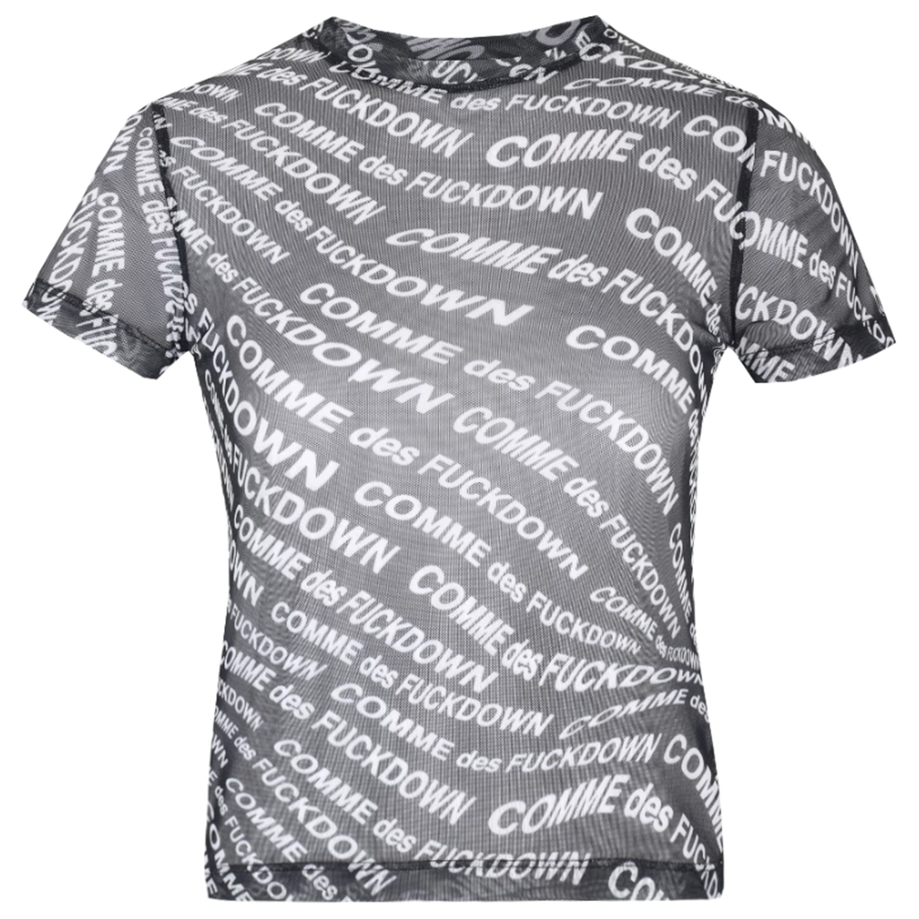 Comme Des Fuckdown Woman Black T-shirt & Top
