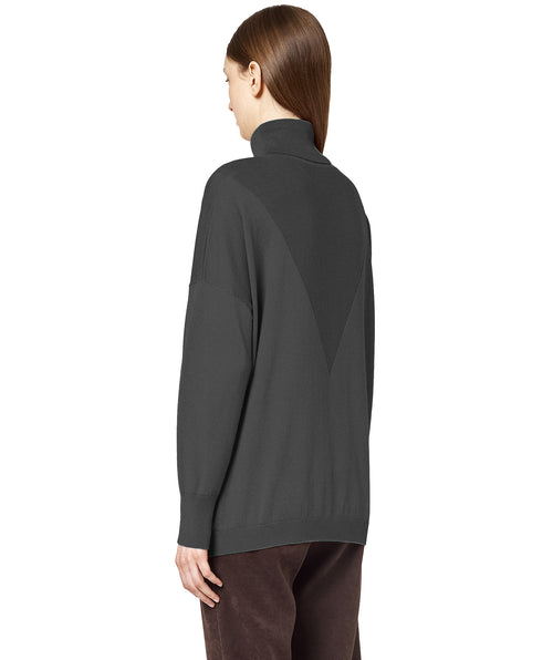 Alpha Studio Woman Turtleneck Intarsio Scuro Grey