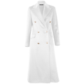 Loro Piana Fabric Woman Coat Double-Breasted White