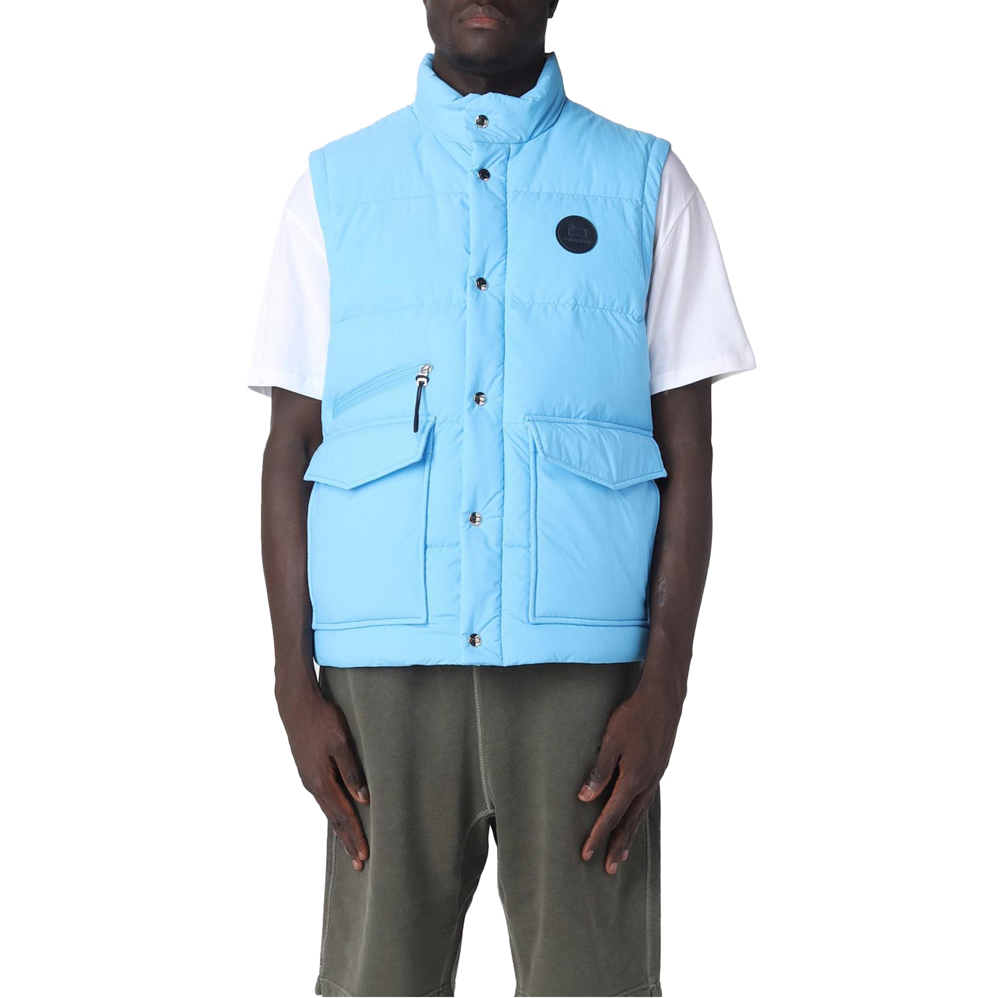 Woolrich Man Light Blue Vest