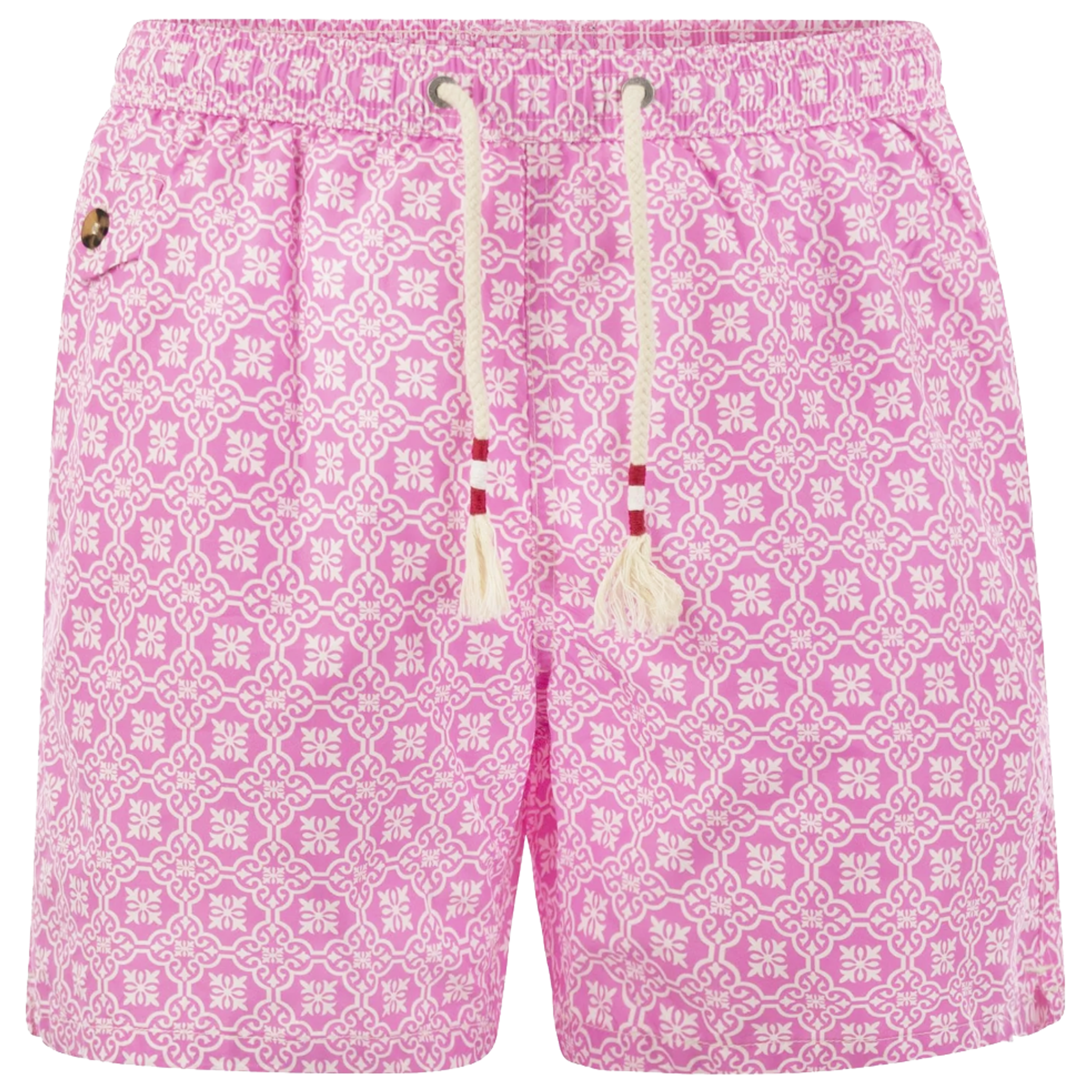 MC2 Saint Barth Man Shorts Mare Patterned Geometric Pink