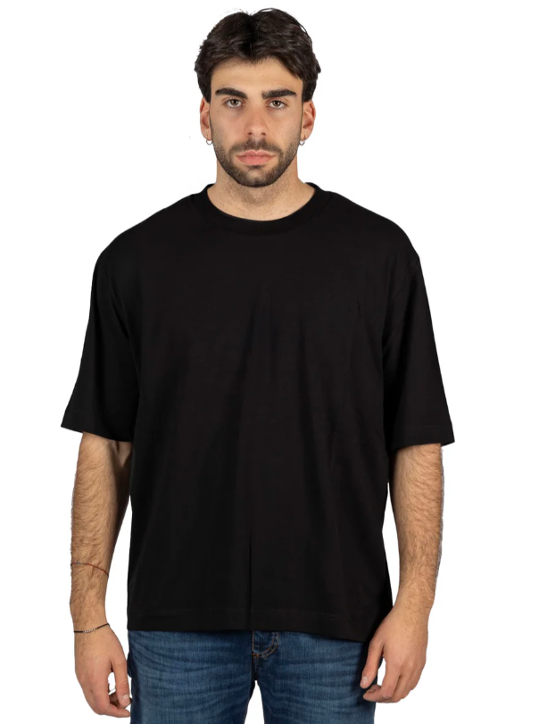 Alpha Studio Man Black T-shirt & Top