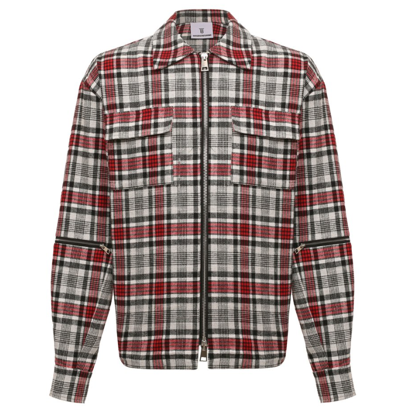 giacca tartan all-zip