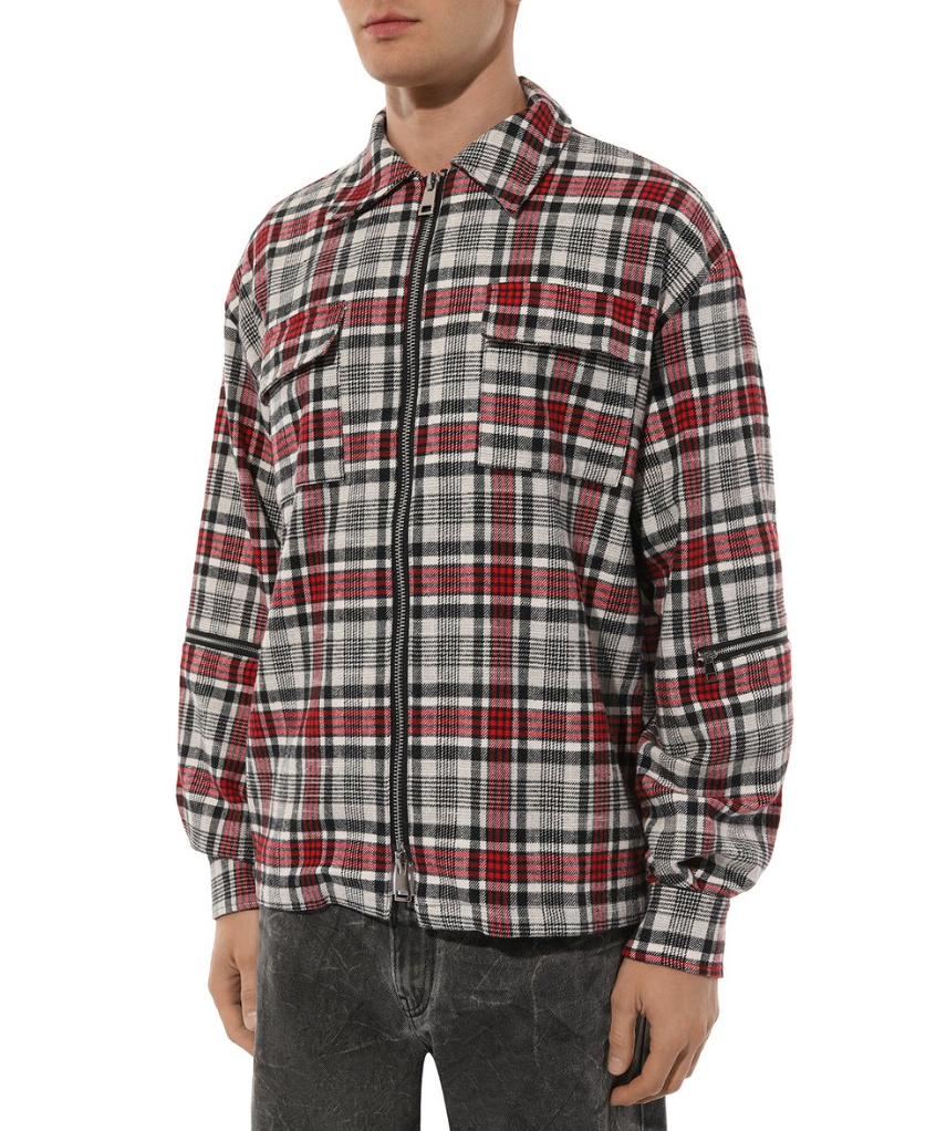 giacca tartan all-zip