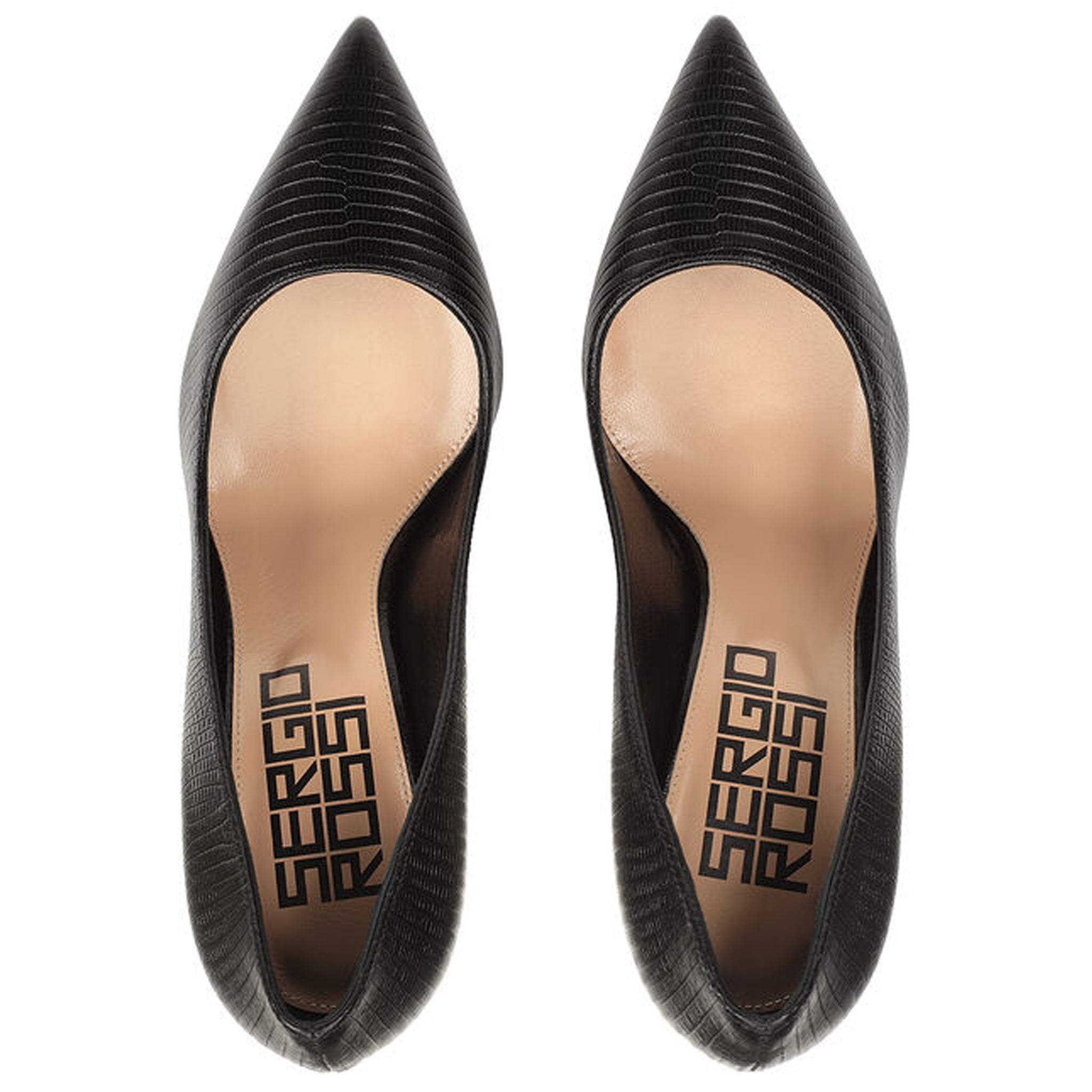 Sergio Rossi Calfskin Pumps Print Reptile — view 3