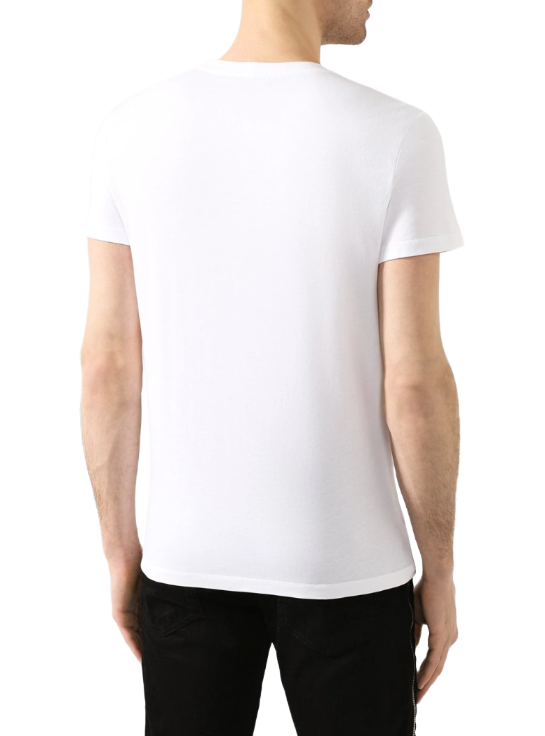 Balmain Man T-Shirt Balmain Paris Fluo White