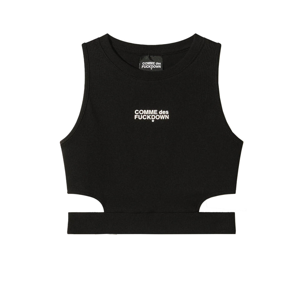 Comme Des Fuckdown Woman Black T-shirt & Top
