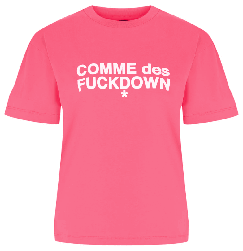 Comme Des Fuckdown Woman T-Shirt Print Pink