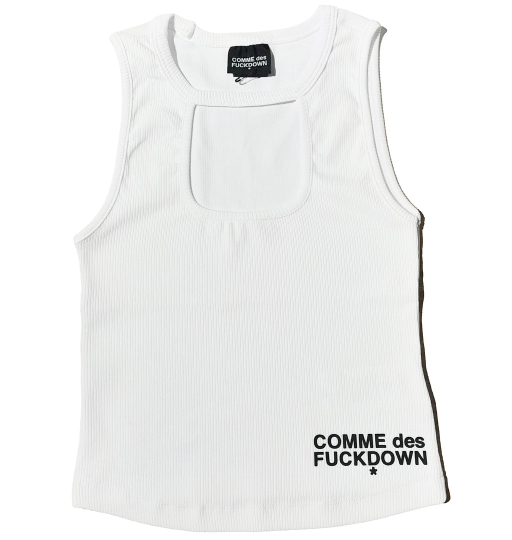 Comme Des Fuckdown Woman White T-shirt & Top