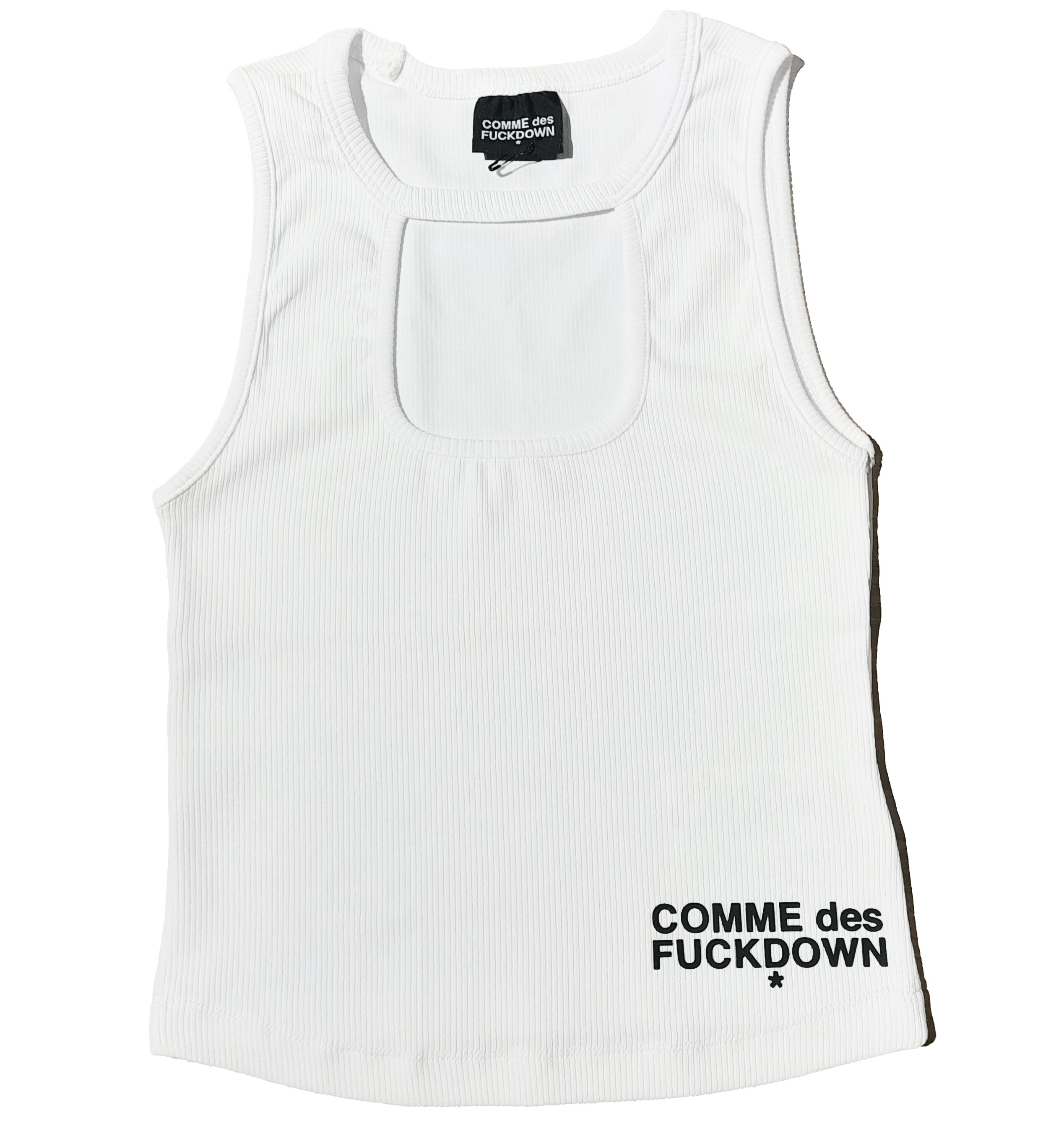 top in costina bianco