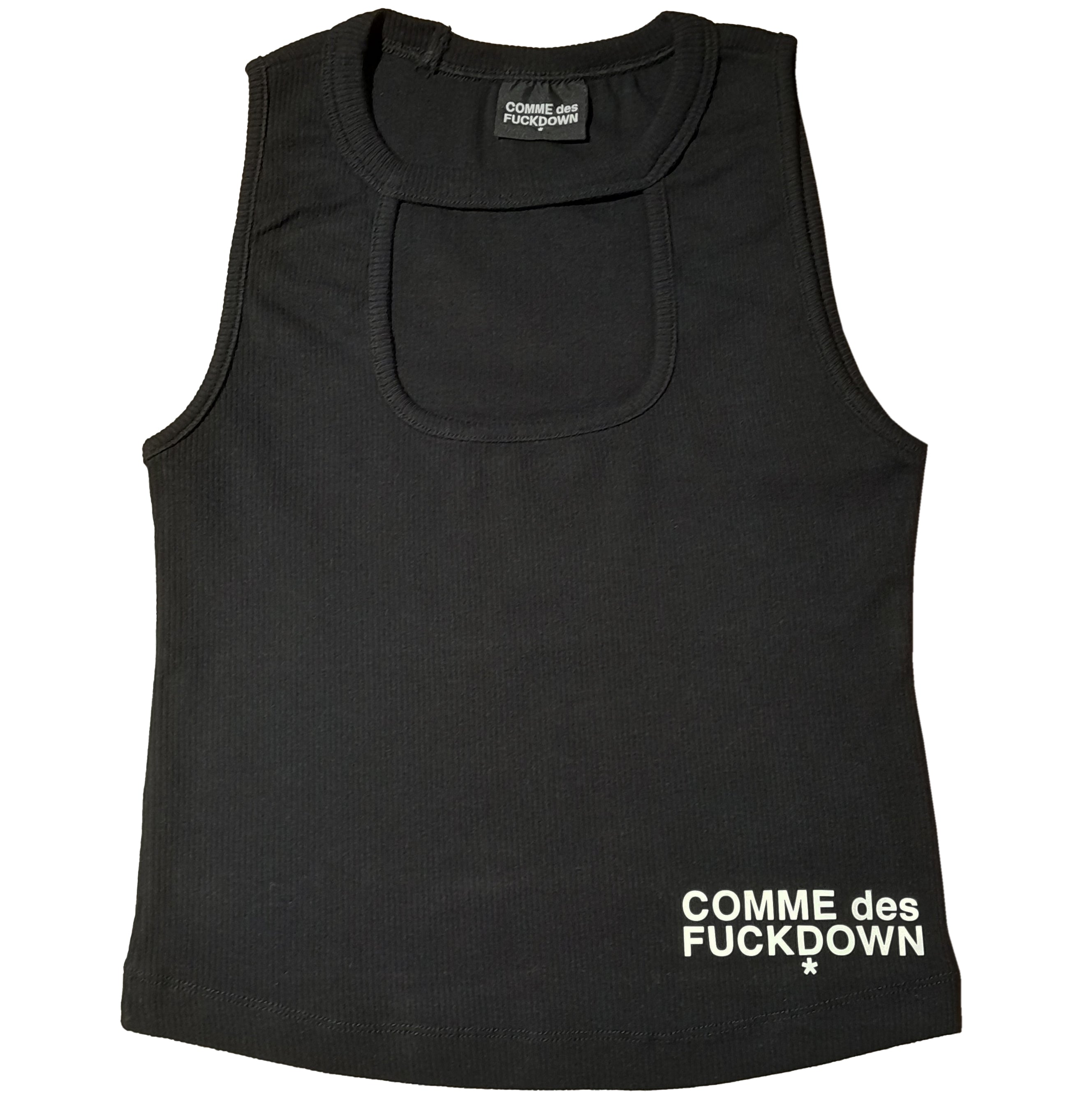 Comme Des Fuckdown Woman Black T-shirt & Top