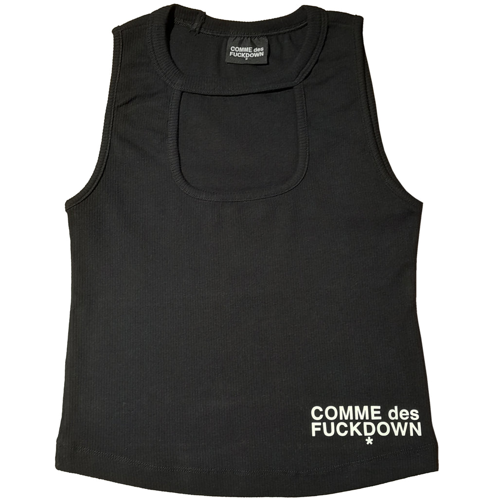 top in costina nero