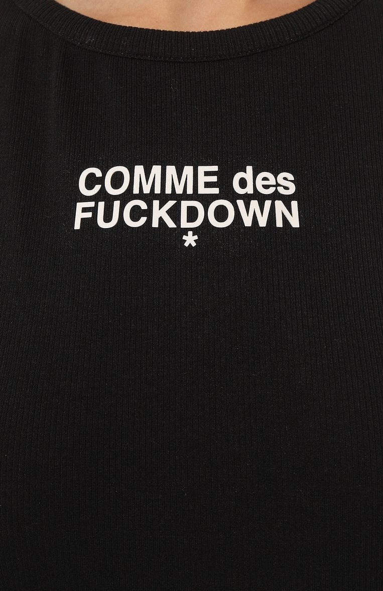Comme Des Fuckdown Woman Black T-shirt & Top